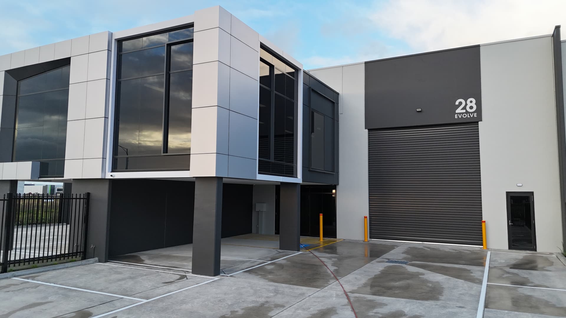 Warehouse exterior at 28 Evolve Street